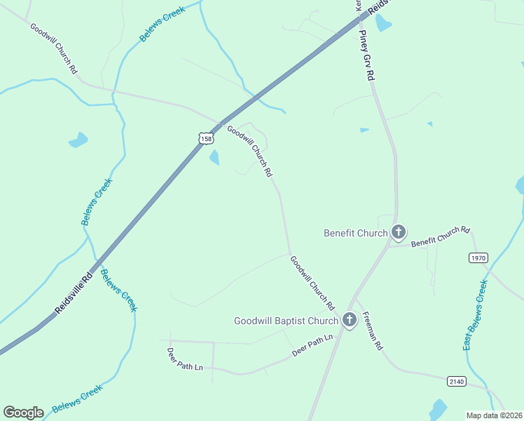 map of restaurants, bars, coffee shops, grocery stores, and more near 9068 Goodwill Church Road in Kernersville