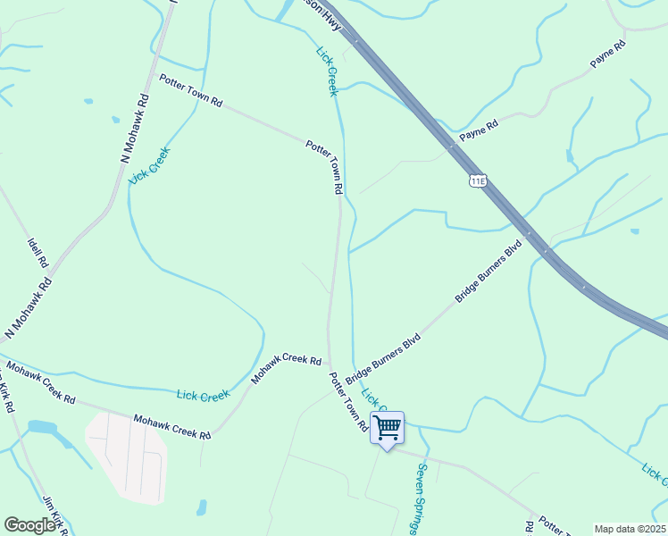 map of restaurants, bars, coffee shops, grocery stores, and more near 1863 Potter Town Road in Midway