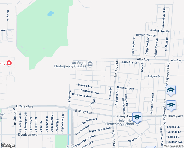 map of restaurants, bars, coffee shops, grocery stores, and more near 6096 Riflecrest Avenue in Las Vegas