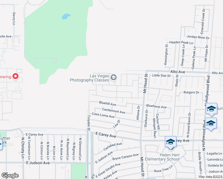 map of restaurants, bars, coffee shops, grocery stores, and more near 6096 Riflecrest Avenue in Las Vegas
