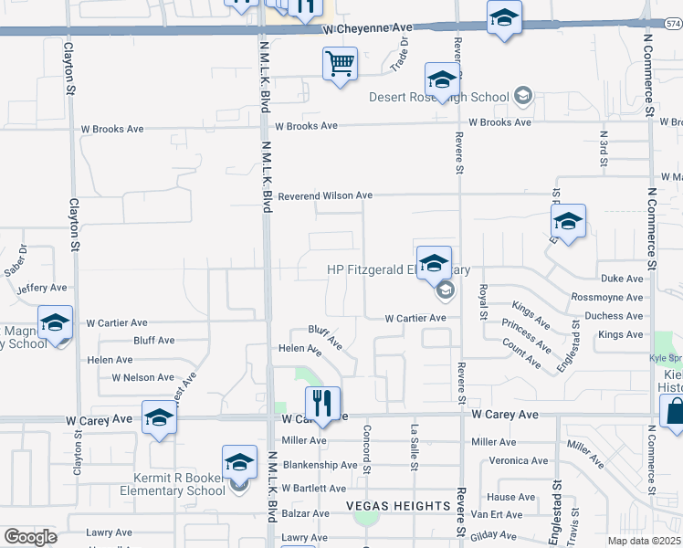 map of restaurants, bars, coffee shops, grocery stores, and more near 2657 Star Manor Street in North Las Vegas