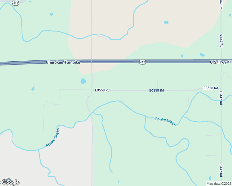 map of restaurants, bars, coffee shops, grocery stores, and more near 11180 East 558 Road in Rose