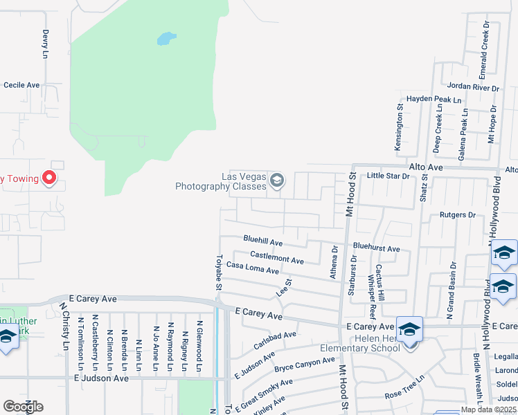 map of restaurants, bars, coffee shops, grocery stores, and more near 6018 Riflecrest Avenue in Las Vegas