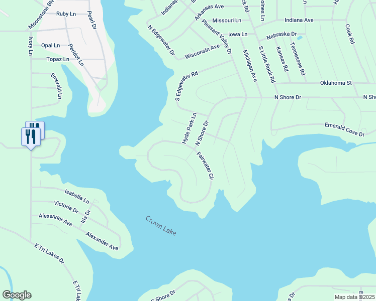 map of restaurants, bars, coffee shops, grocery stores, and more near 911 Fairwater Circle in Horseshoe Bend