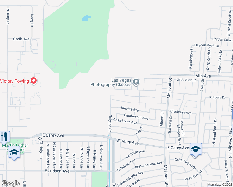 map of restaurants, bars, coffee shops, grocery stores, and more near 2665 Whisper Ridge St in Las Vegas