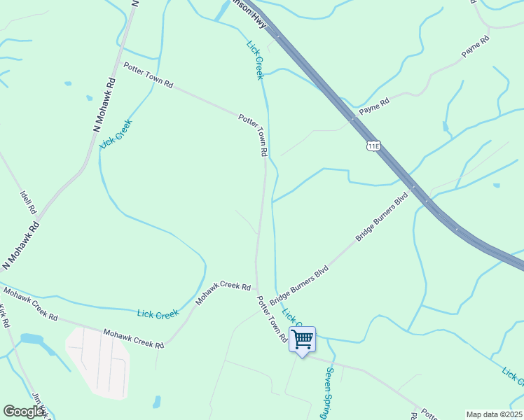 map of restaurants, bars, coffee shops, grocery stores, and more near 1863 Potter Town Road in Midway