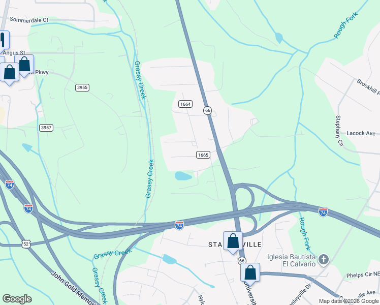 map of restaurants, bars, coffee shops, grocery stores, and more near 201 Webster Road in Rural Hall