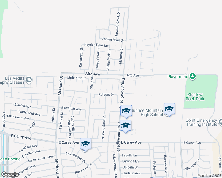 map of restaurants, bars, coffee shops, grocery stores, and more near 2723 Meadow Spring Court in Las Vegas