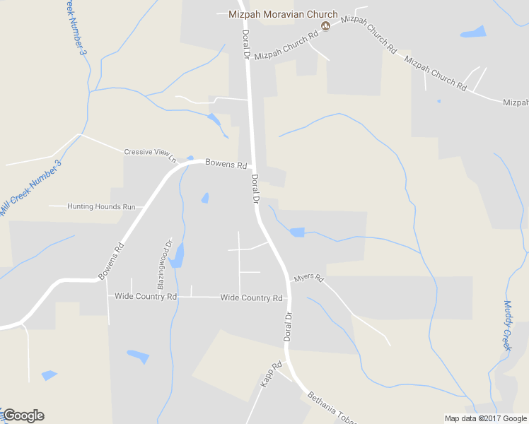 map of restaurants, bars, coffee shops, grocery stores, and more near 6257 Doral Drive in Pfafftown