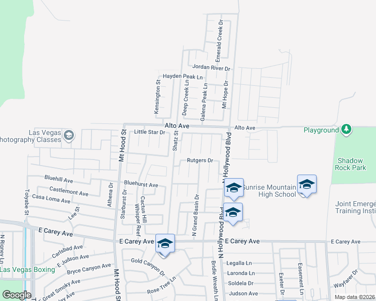 map of restaurants, bars, coffee shops, grocery stores, and more near 2723 Mistfull Court in Las Vegas