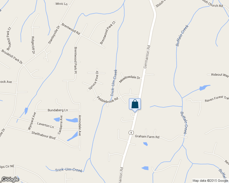 map of restaurants, bars, coffee shops, grocery stores, and more near 6010 Meadowdale Drive in Winston-Salem