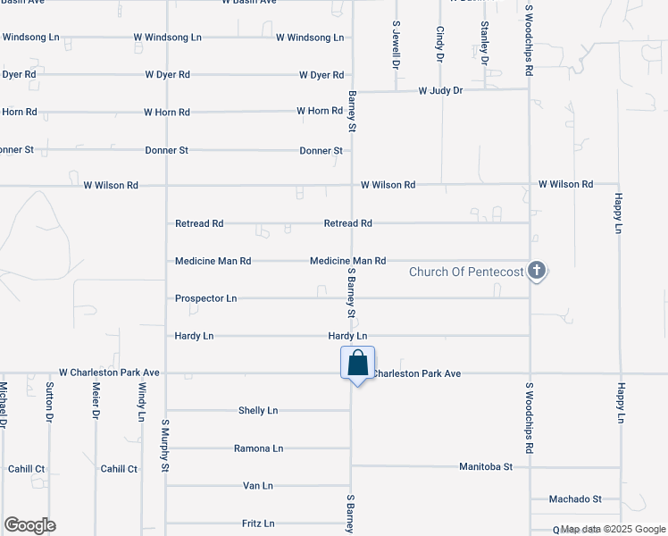 map of restaurants, bars, coffee shops, grocery stores, and more near 3051 Medicine Man Road in Pahrump