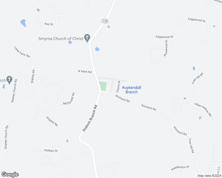 map of restaurants, bars, coffee shops, grocery stores, and more near 805 Kinniard Road in Cookeville