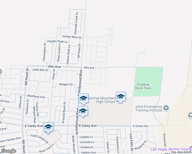 map of restaurants, bars, coffee shops, grocery stores, and more near 6701-7175 Alto Avenue in Las Vegas