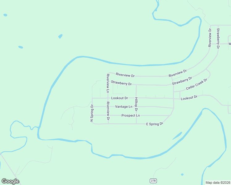 map of restaurants, bars, coffee shops, grocery stores, and more near 1802 Lookout Drive in Horseshoe Bend