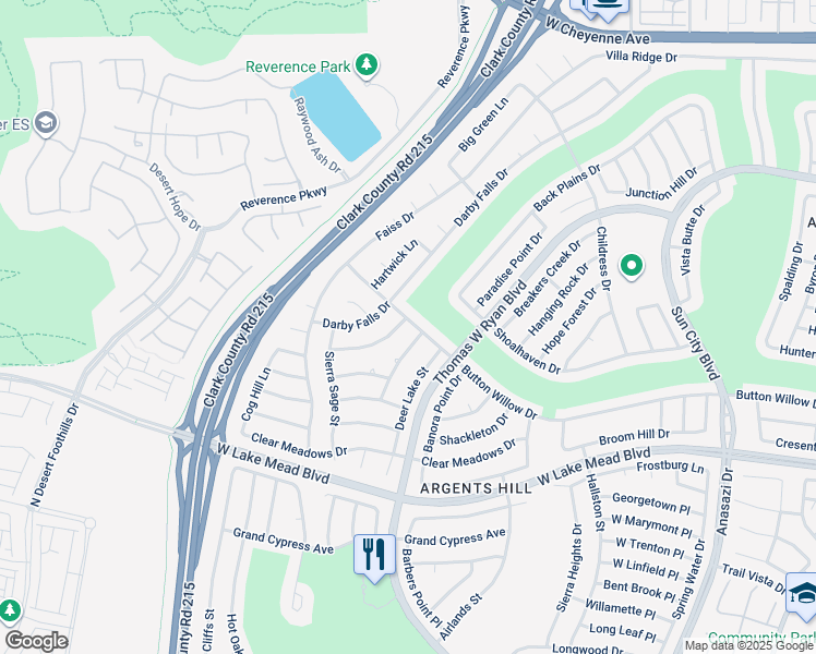 map of restaurants, bars, coffee shops, grocery stores, and more near 10901 Fort Valley Avenue in Las Vegas