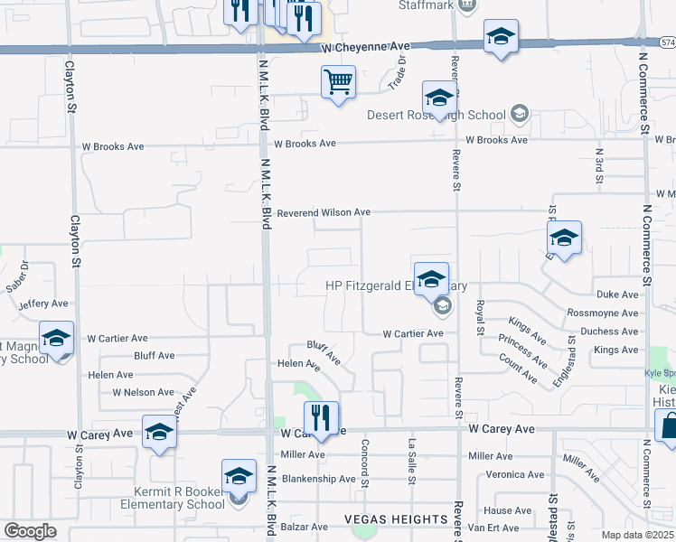 map of restaurants, bars, coffee shops, grocery stores, and more near 1217 Star Meadow Drive in North Las Vegas