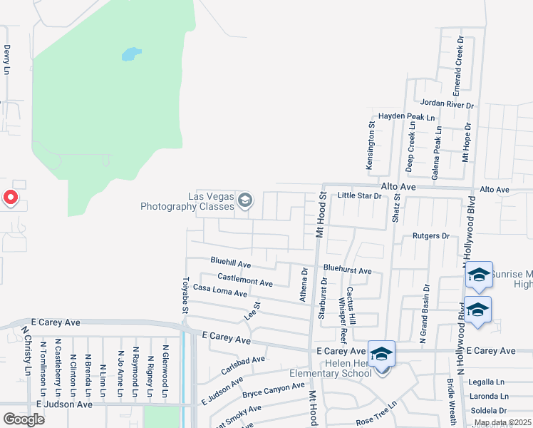 map of restaurants, bars, coffee shops, grocery stores, and more near 2724 Echo Springs Street in Las Vegas