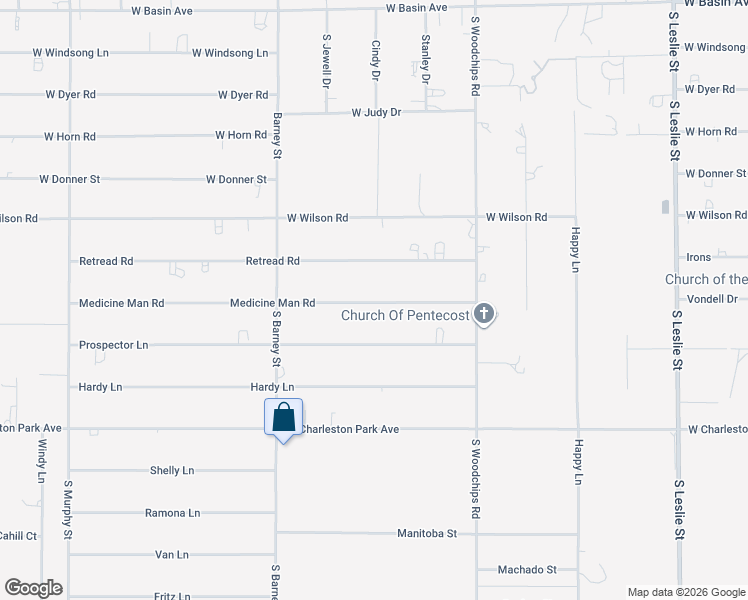 map of restaurants, bars, coffee shops, grocery stores, and more near 2760 Medicine Man Road in Pahrump