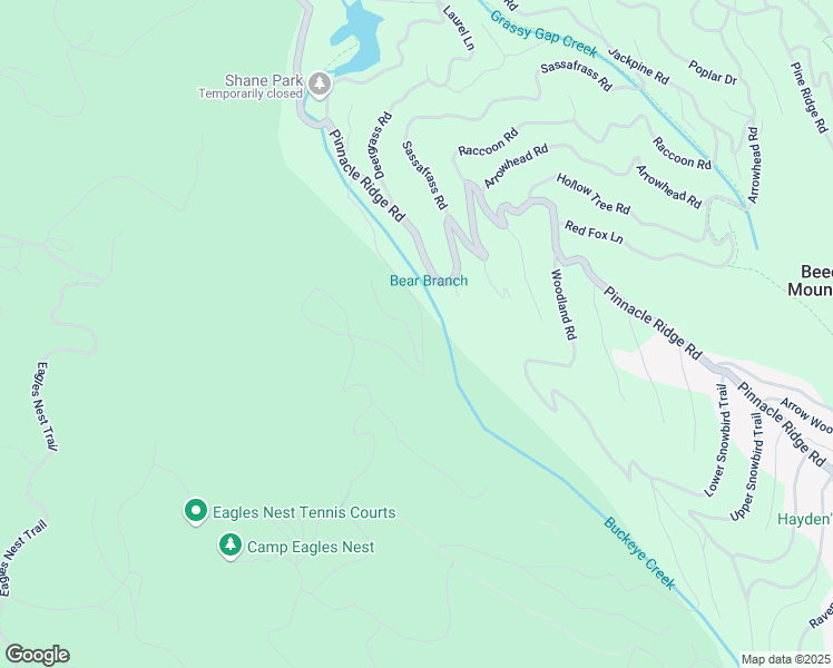 map of restaurants, bars, coffee shops, grocery stores, and more near 133 Buckeye Ridge Road in Beech Mountain