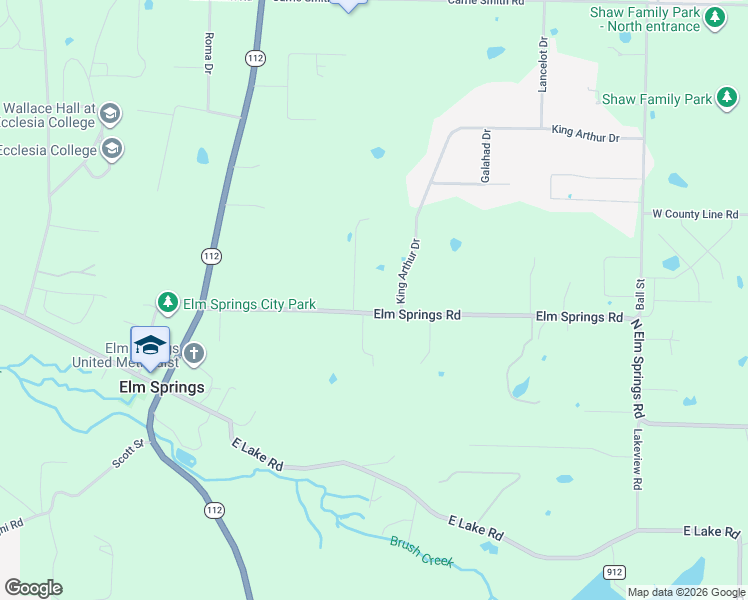 map of restaurants, bars, coffee shops, grocery stores, and more near 618 Elm Springs Road in Springdale