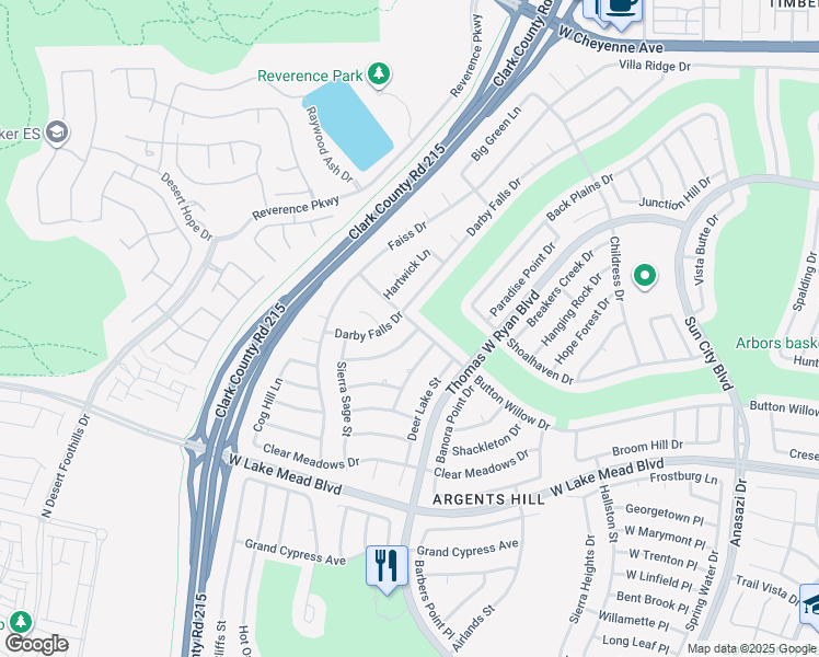 map of restaurants, bars, coffee shops, grocery stores, and more near 10901 Button Willow Drive in Las Vegas
