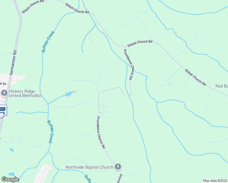 map of restaurants, bars, coffee shops, grocery stores, and more near 6399 Providence Church Road in Winston-Salem