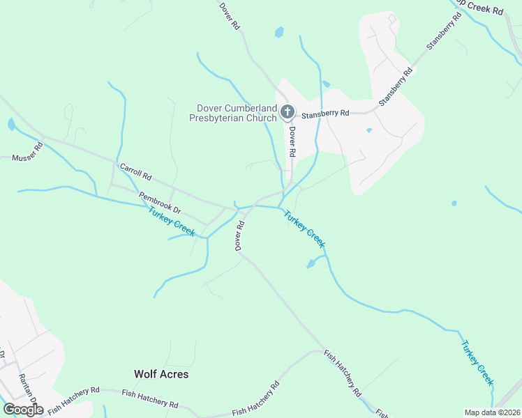 map of restaurants, bars, coffee shops, grocery stores, and more near 1815 Dover Road in Morristown