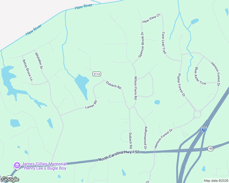 map of restaurants, bars, coffee shops, grocery stores, and more near 7553 Dubach Road in Summerfield