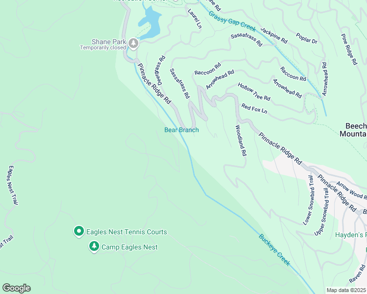 map of restaurants, bars, coffee shops, grocery stores, and more near 133 Buckeye Ridge Road in Beech Mountain