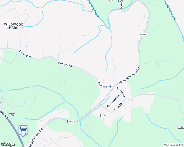 map of restaurants, bars, coffee shops, grocery stores, and more near 1267 Cartpath Road in North Wilkesboro