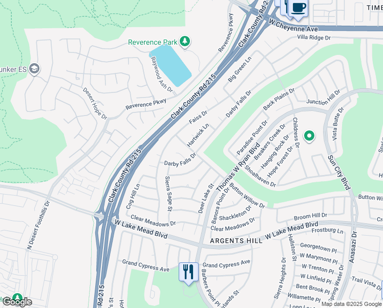 map of restaurants, bars, coffee shops, grocery stores, and more near 10901 Button Willow Drive in Las Vegas