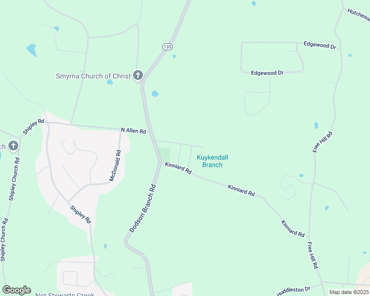 map of restaurants, bars, coffee shops, grocery stores, and more near 845 Kinniard Road in Cookeville