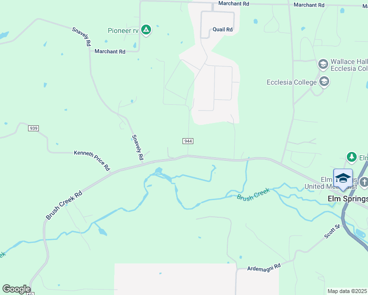 map of restaurants, bars, coffee shops, grocery stores, and more near 11826 Brush Creek Road in Springdale