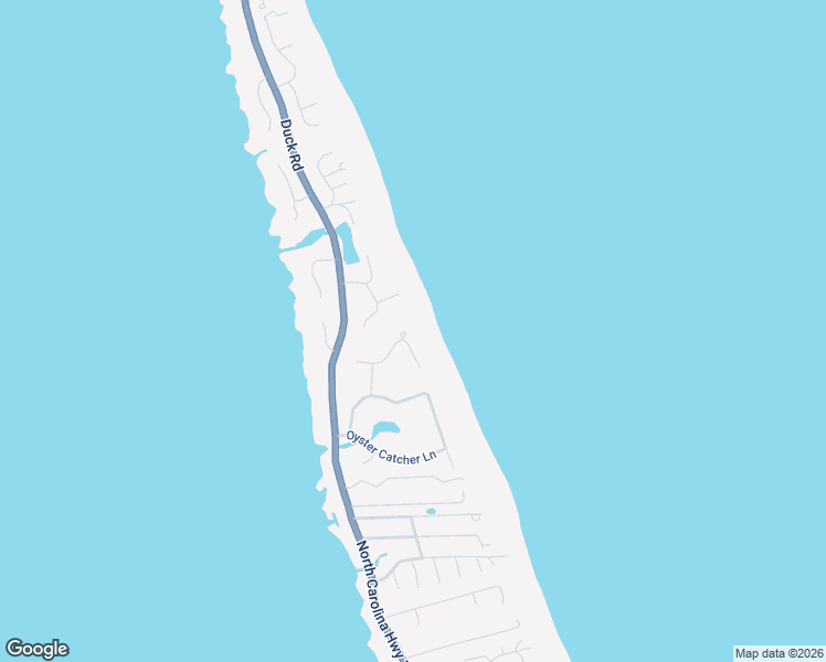 map of restaurants, bars, coffee shops, grocery stores, and more near 122 Bunting Lane in Kitty Hawk