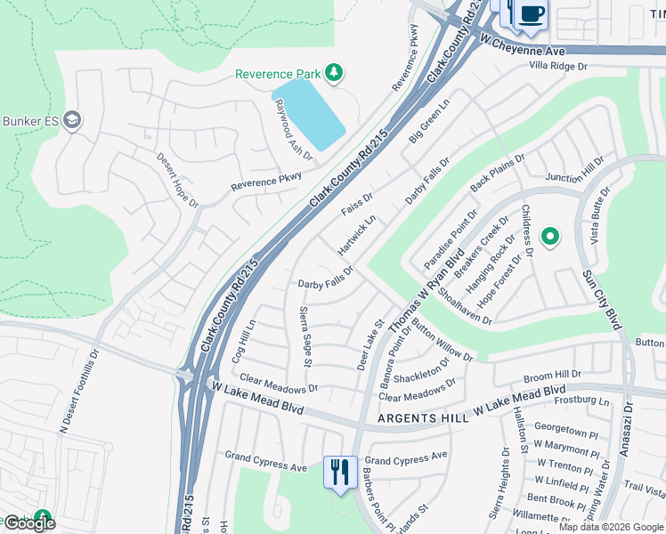 map of restaurants, bars, coffee shops, grocery stores, and more near 10901 Button Willow Drive in Las Vegas