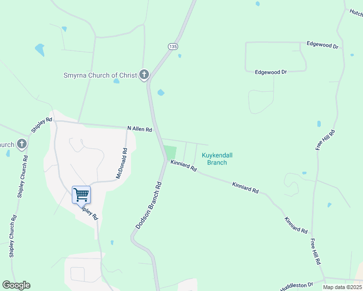 map of restaurants, bars, coffee shops, grocery stores, and more near 3445 Dodson Branch Road in Cookeville