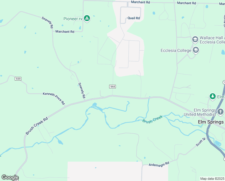 map of restaurants, bars, coffee shops, grocery stores, and more near 11826 Brush Creek Road in Springdale
