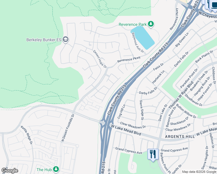 map of restaurants, bars, coffee shops, grocery stores, and more near 10936 Free Flow Place in Las Vegas