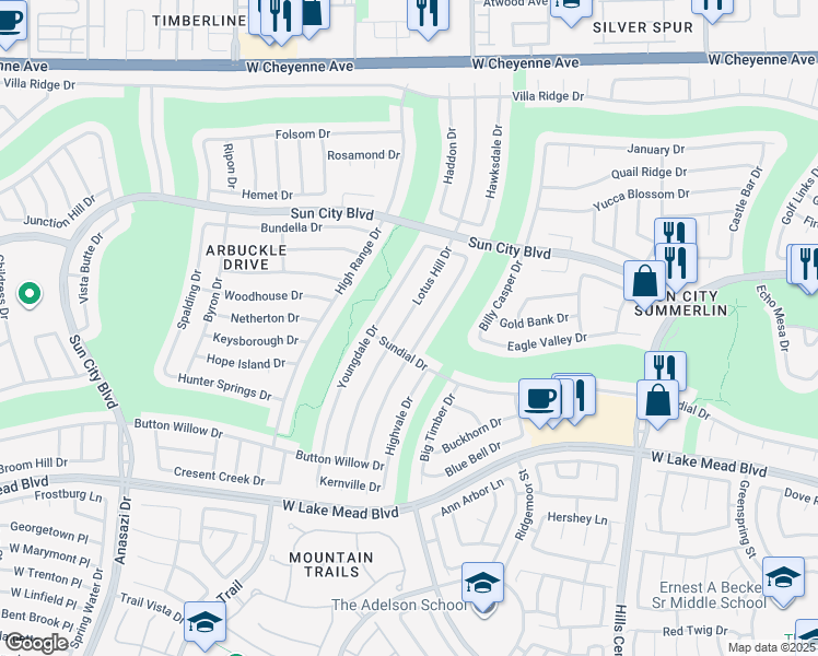 map of restaurants, bars, coffee shops, grocery stores, and more near 2712 Lotus Hill Drive in Las Vegas