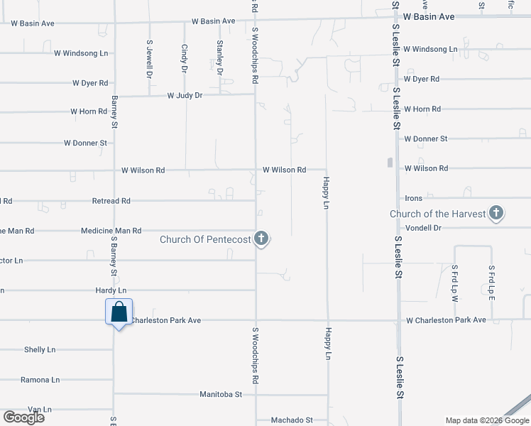 map of restaurants, bars, coffee shops, grocery stores, and more near 641 S Woodchips Rd in Pahrump