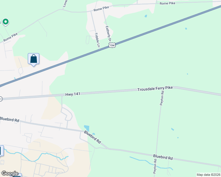map of restaurants, bars, coffee shops, grocery stores, and more near 971 Trousdale Ferry Pike in Lebanon