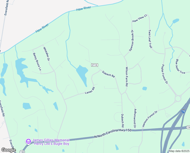 map of restaurants, bars, coffee shops, grocery stores, and more near 7070 Lanier Road in Summerfield