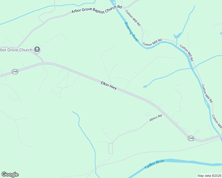 map of restaurants, bars, coffee shops, grocery stores, and more near 6870 Elkin Highway in North Wilkesboro