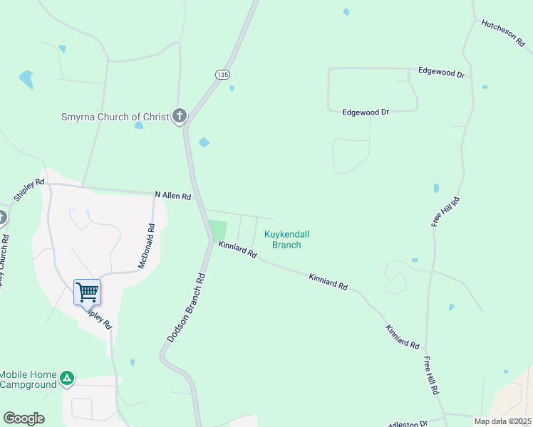 map of restaurants, bars, coffee shops, grocery stores, and more near 3445 Dodson Branch Road in Cookeville
