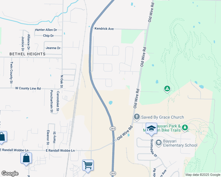 map of restaurants, bars, coffee shops, grocery stores, and more near 1316 Dove Loop in Springdale