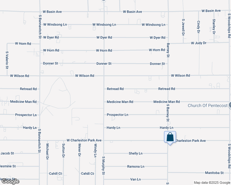 map of restaurants, bars, coffee shops, grocery stores, and more near 3391 Retread Road in Pahrump