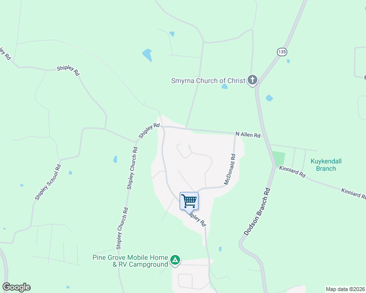 map of restaurants, bars, coffee shops, grocery stores, and more near 1070 McGregor Lane in Cookeville