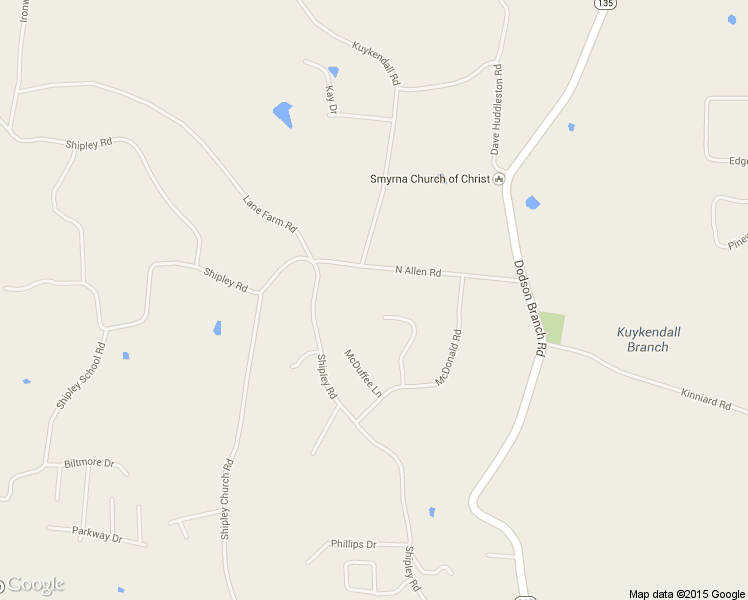 map of restaurants, bars, coffee shops, grocery stores, and more near 1073 McGregor Lane in Cookeville