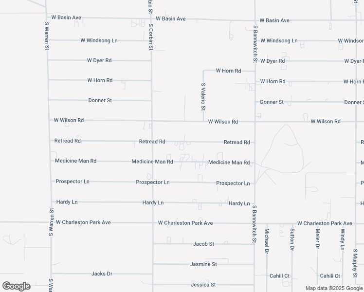 map of restaurants, bars, coffee shops, grocery stores, and more near 4361 Retread Road in Pahrump